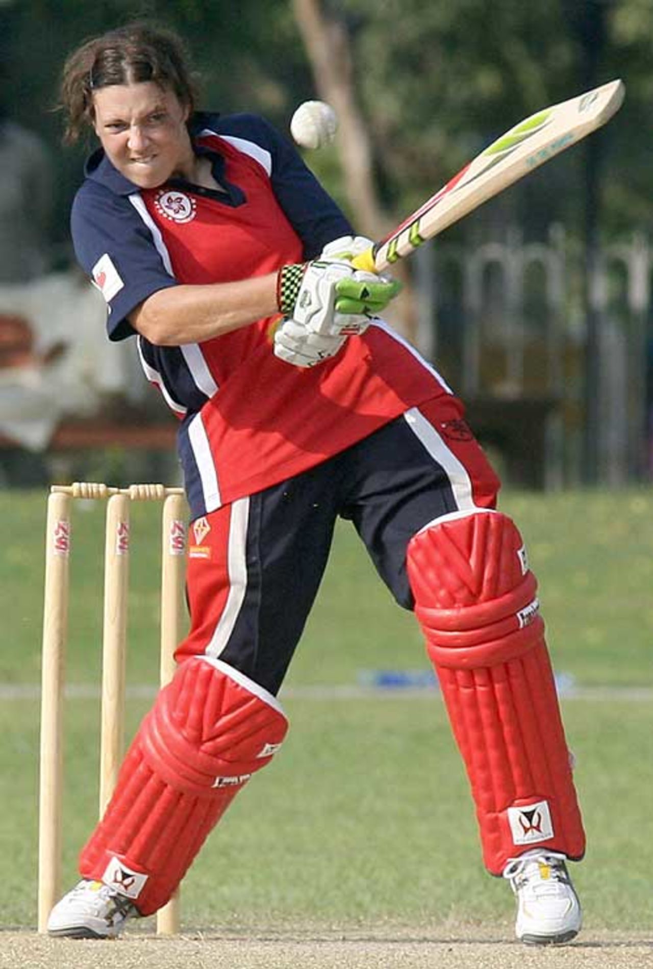 Samantha Mcilwraith hits out for Hong Kong, Pakistan Women v Hong Kong Women, Lahore, September 19, 2006