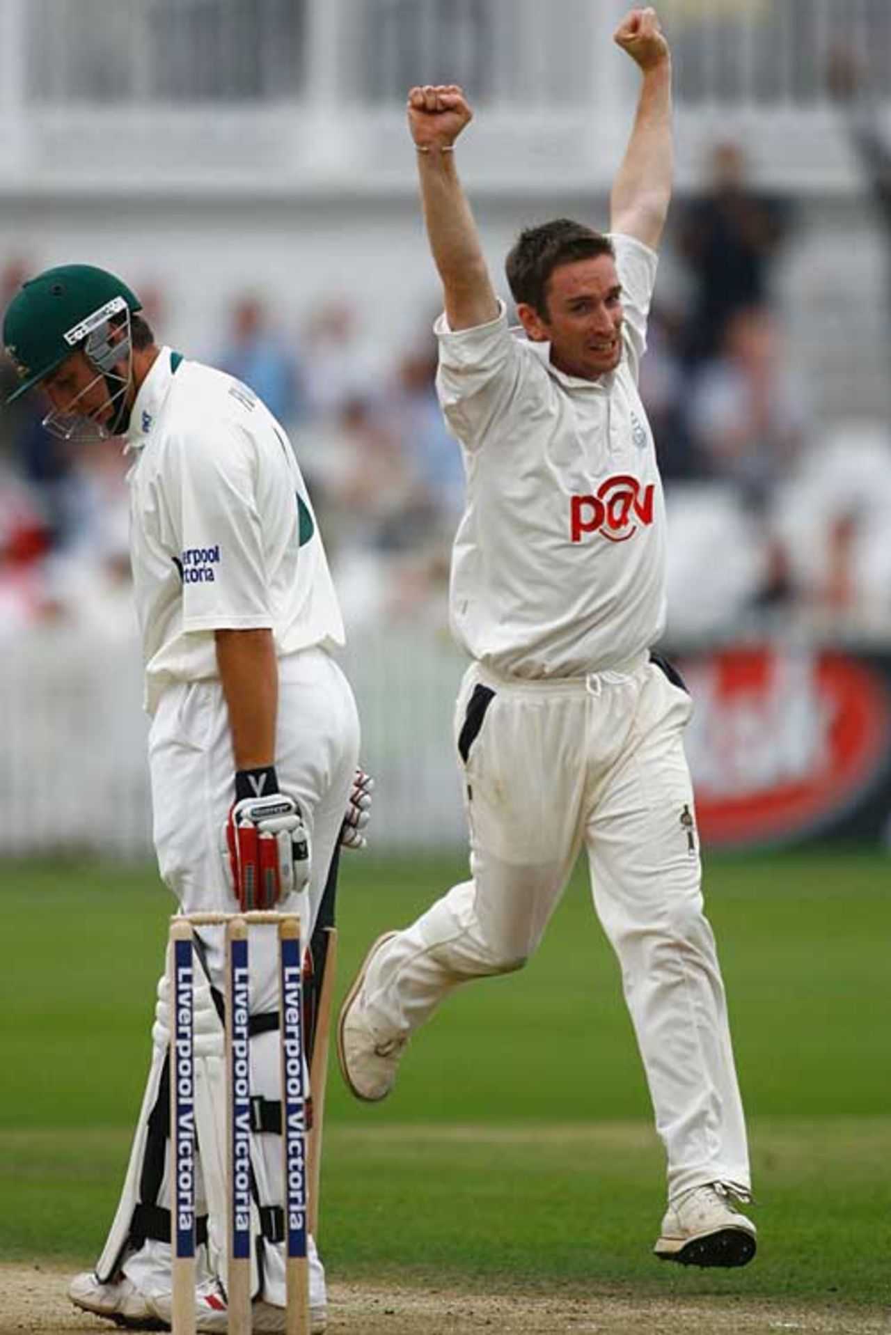James Kirtley traps Paul Franks lbw, the only second innings wicket not to fall to Mushtaq Ahmed, Nottinghamshire v Sussex, Trent Bridge, September 22, 2006