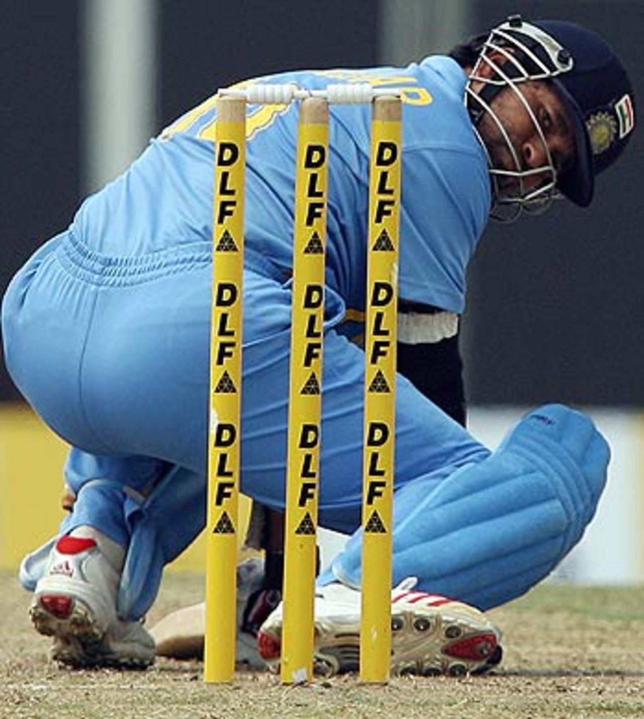 Sachin Tendulkar gets beaten by low bounce, India v West Indies, DLF Cup, Kuala Lumpur, September 20, 2006