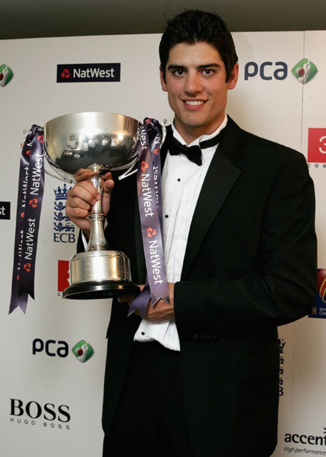 Alastair Cook with the PCA Young Player of the Year award for 2006, London, September 25, 2006