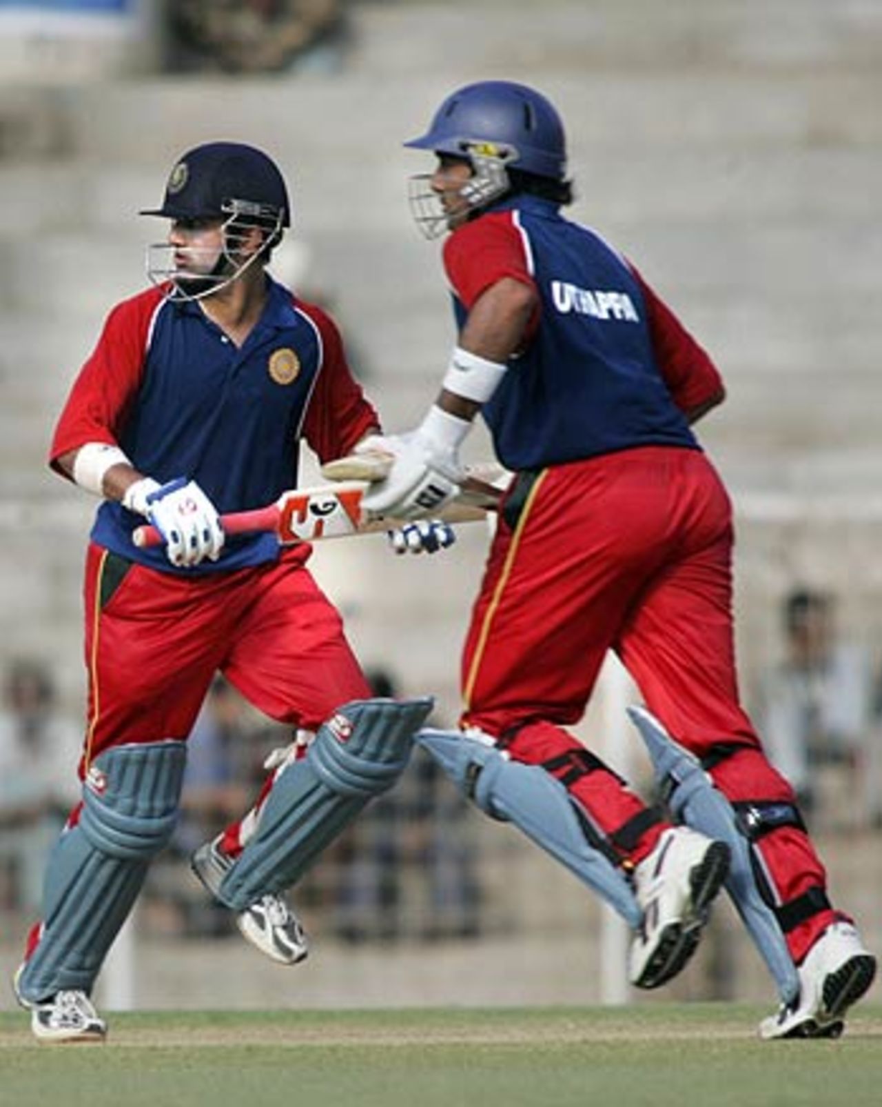 Gautam Gambhir and Robin Uthappa gave India Red a solid platform, India Red v India Green, 3rd match, Challenger Series, Chennai, October 3, 2006
