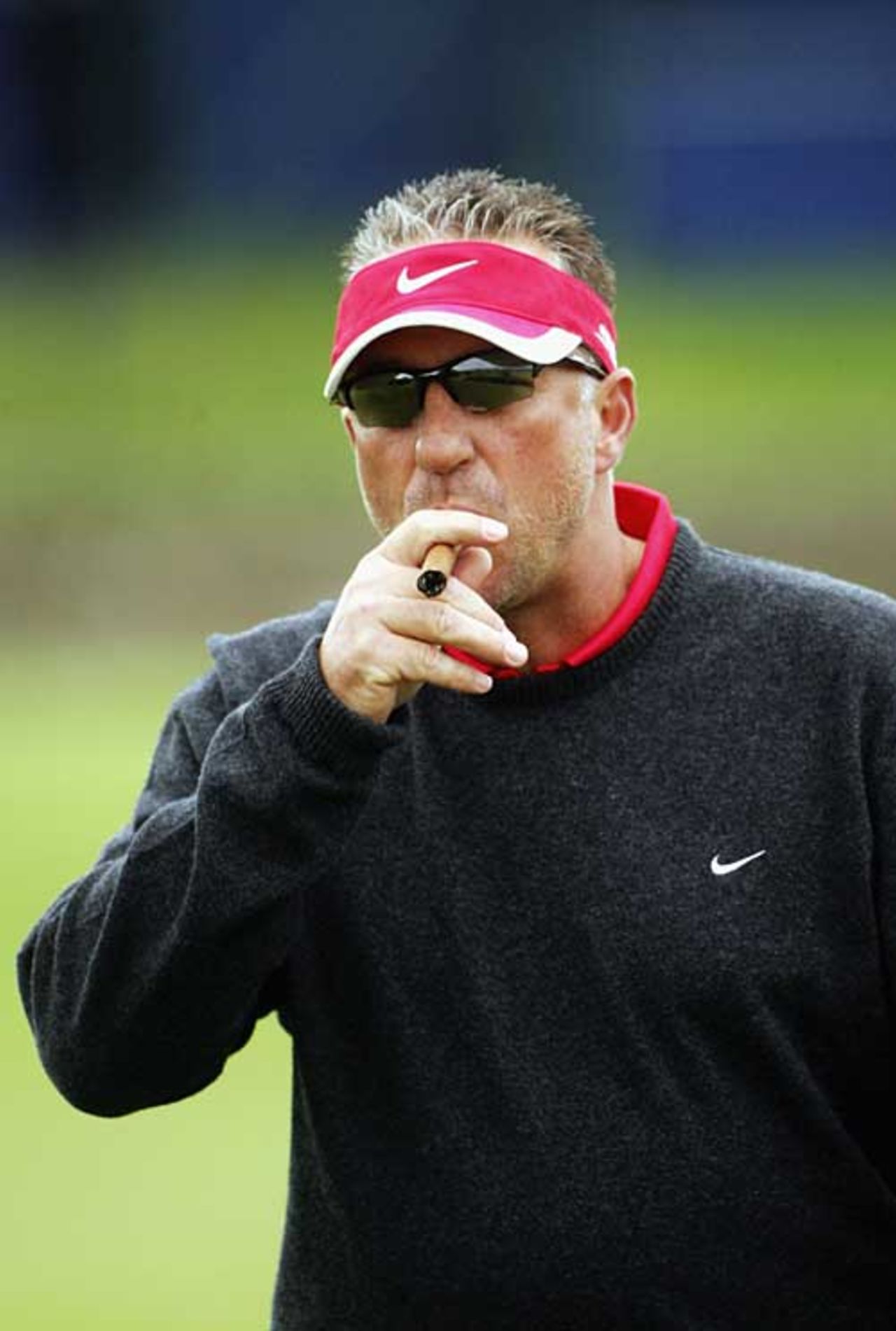 Ian Botham relaxes at the Dunhill Links Championship, Scotland, October 6, 2006