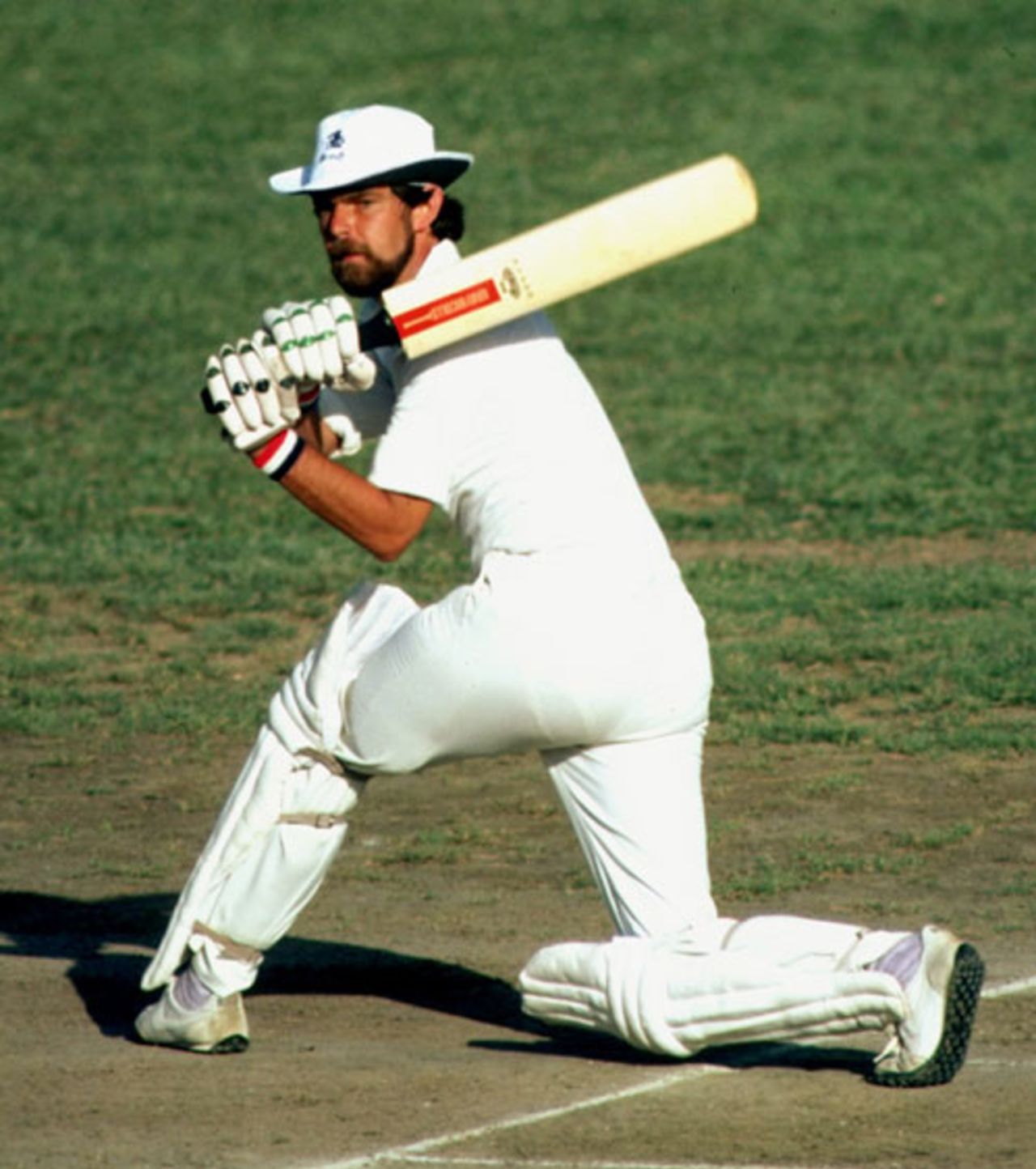 Geoff Miller batting against West Indies, March 1981