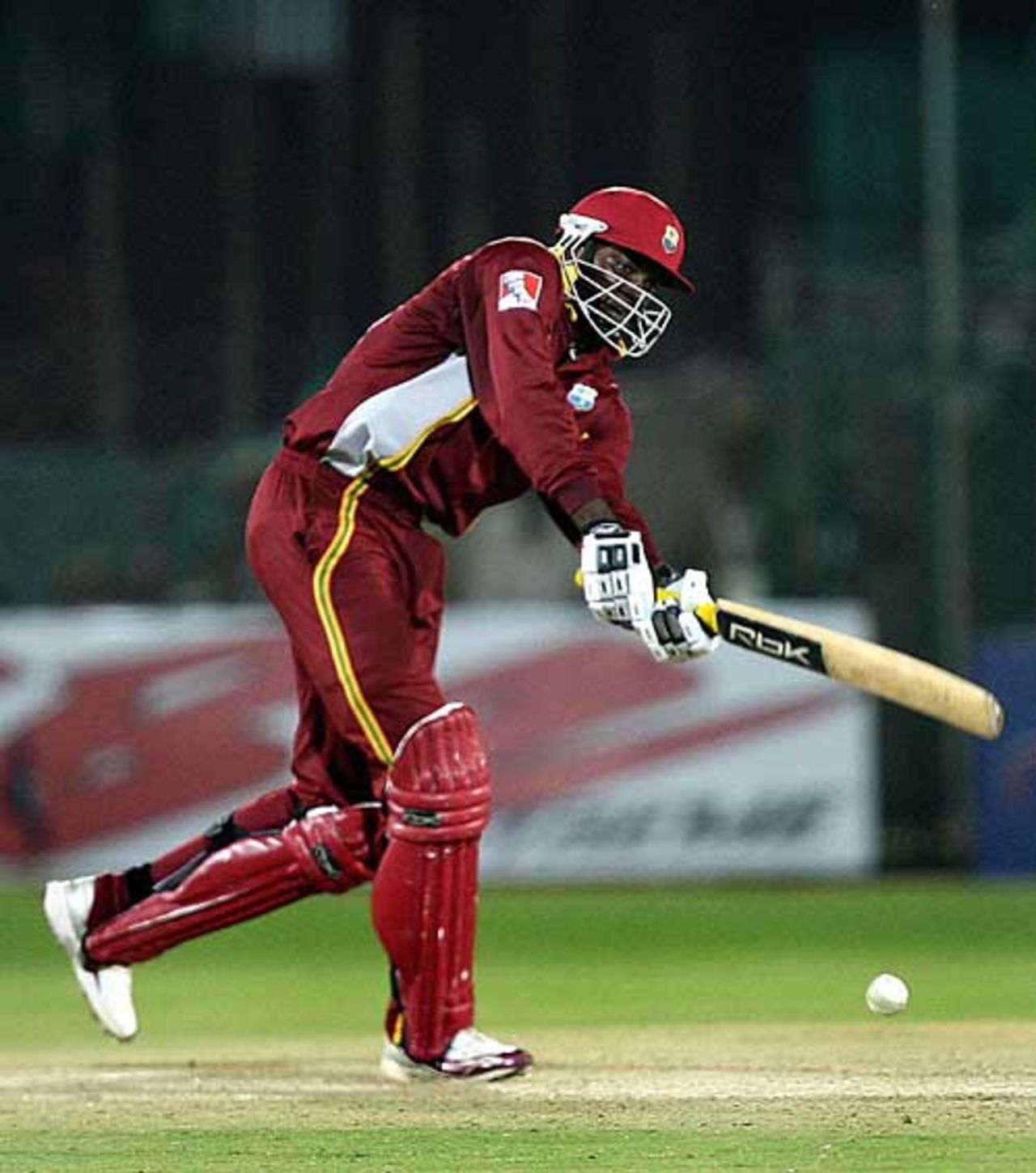 Chris Gayle works the ball through the leg side, West Indies v Bangladesh, Champions Trophy, Jaipur, October 11, 2006