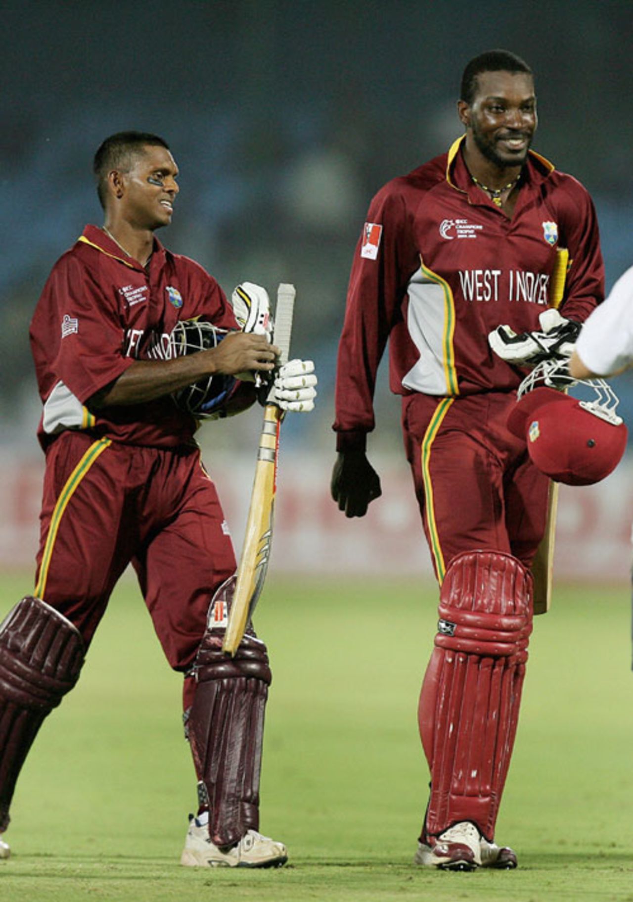 Shivnarine Chanderpaul and Chris Gayle completed a 10-wicket win for West Indies, West Indies v Bangladesh, Champions Trophy, Jaipur, October 11, 2006