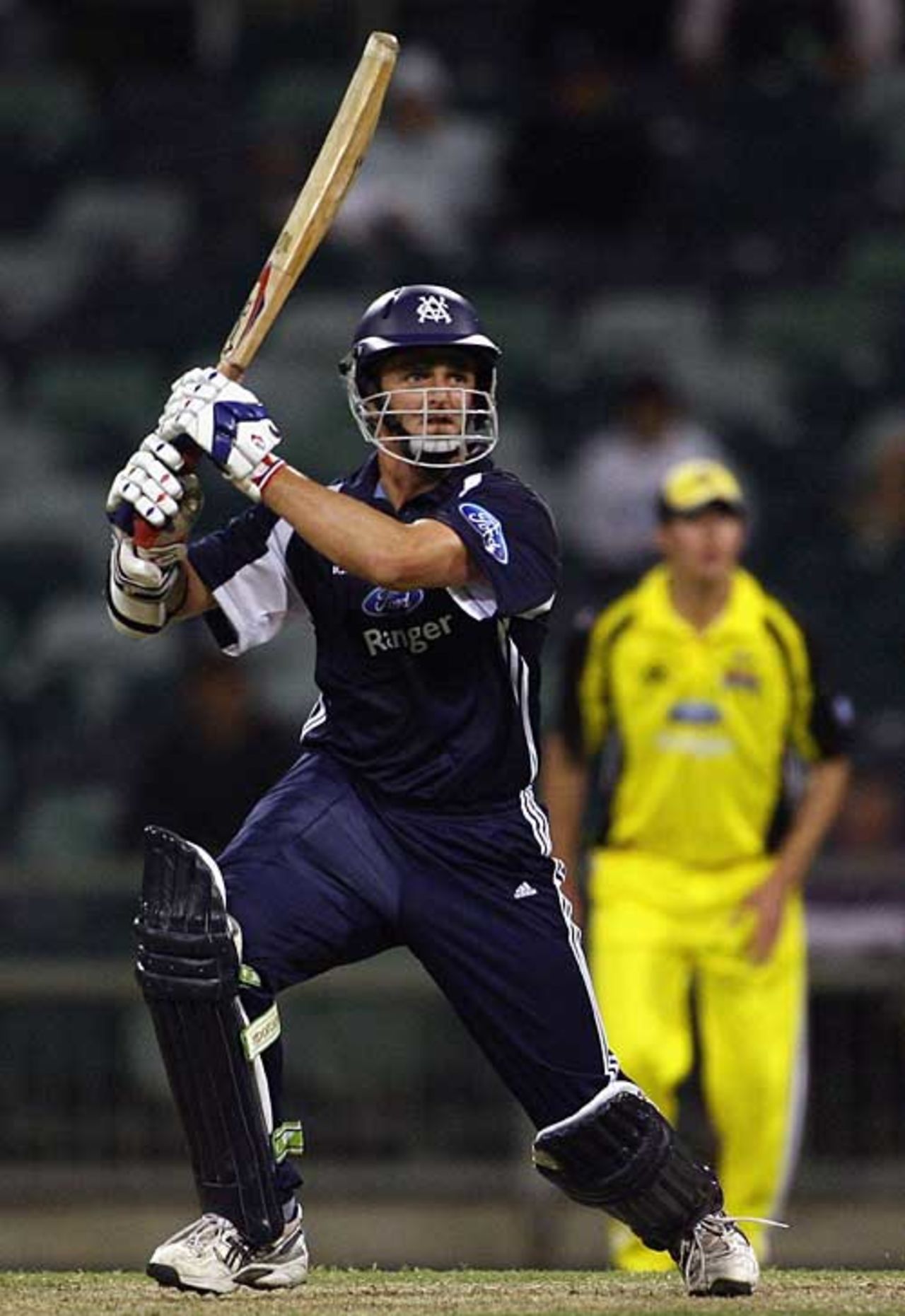 Grant Lindsay hit out during his late half-century, Western Australia v Victoria, Ford Ranger Cup, October 13, 2006