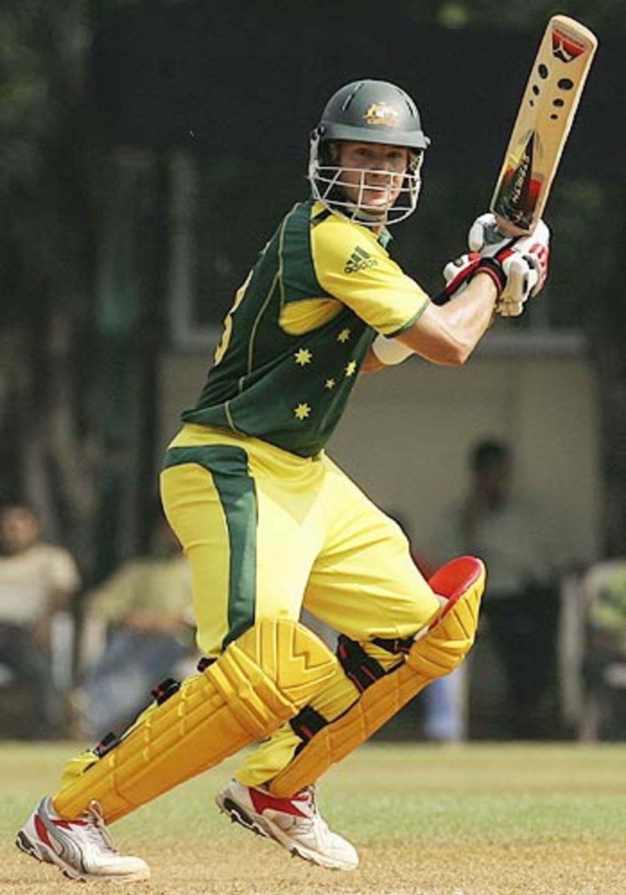 Shane Watson picks runs square of the pitch, MCA President's XI v Australians, Mumbai, October 15, 2006