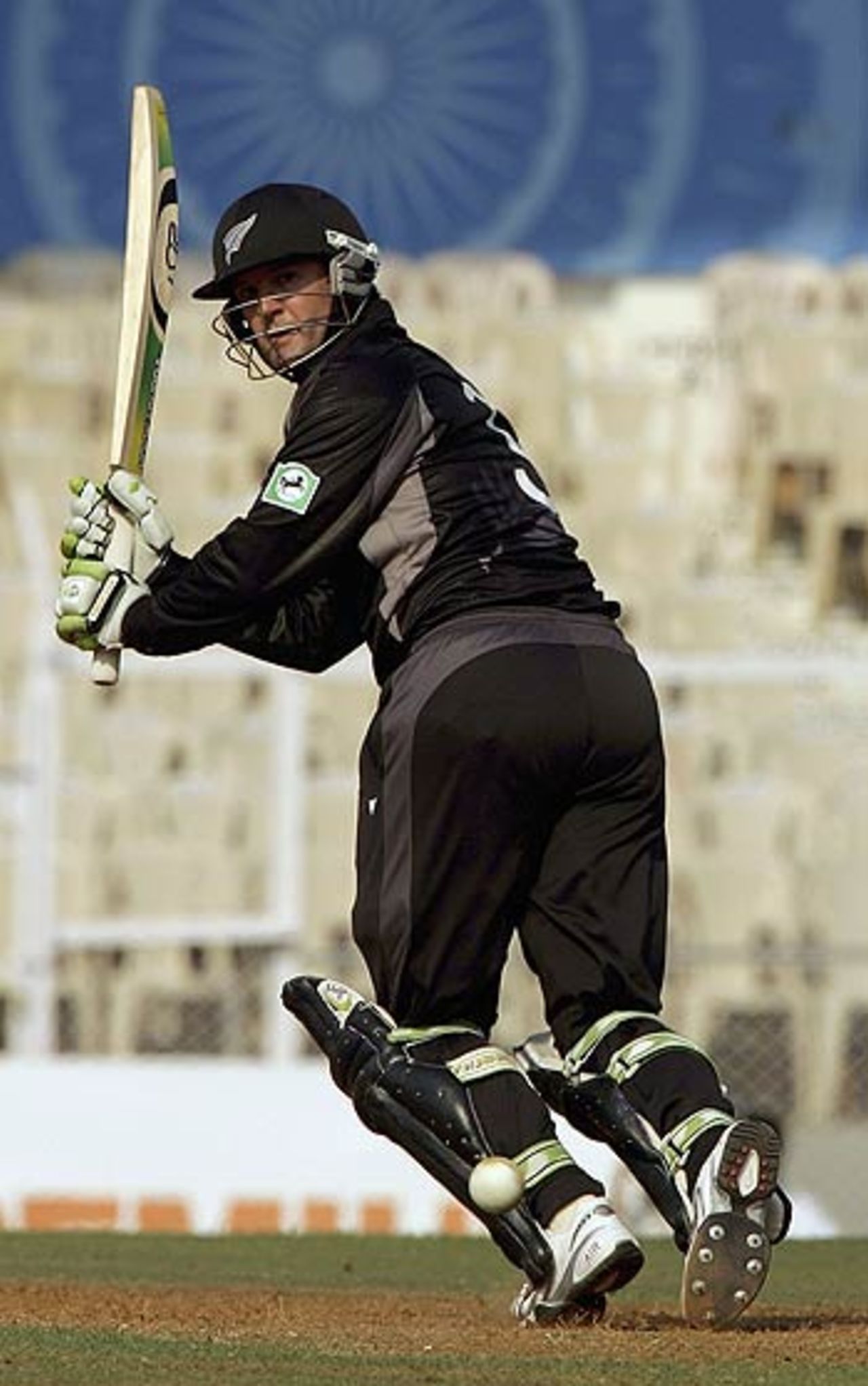Nathan Astle flicks off his pads, New Zealand v South Africa, 2nd Match, Champions Trophy, Mumbai, October 16, 2006
