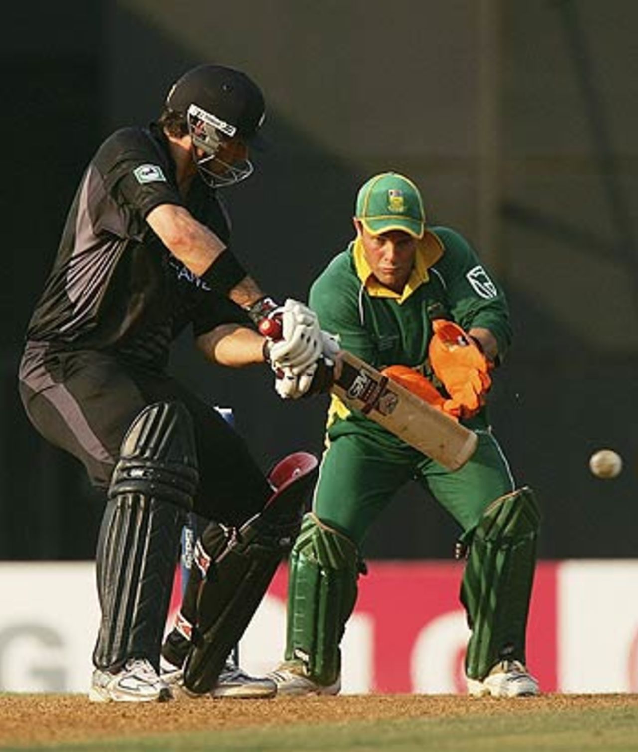 Stephen Fleming cuts during his half-century, New Zealand v South Africa, 2nd Match, Champions Trophy, Mumbai, October 16, 2006