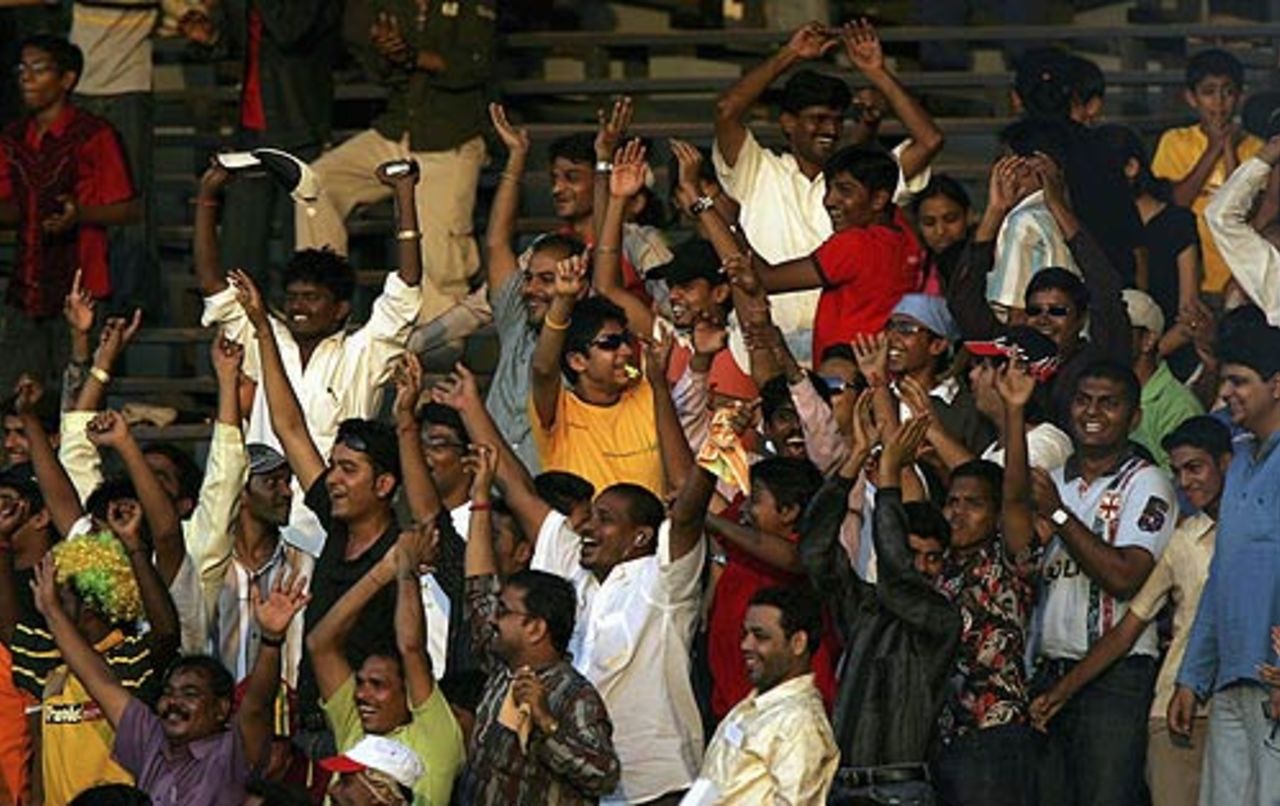 Fans at the Brabourne Stadium soak up the action, Australia v West Indies, 4th match, Mumbai, October 18, 2006