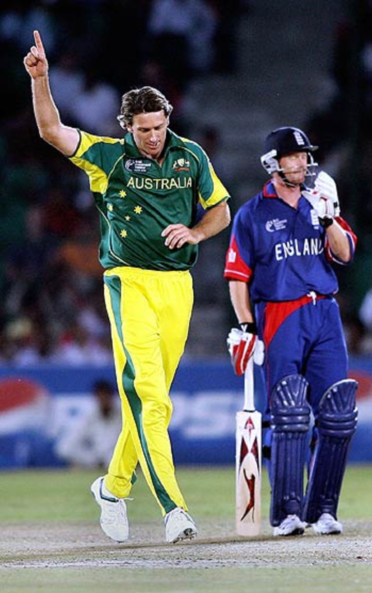 Glenn McGrath came back well to grab a brace of wickets, Australia v England, 6th match, Champions Trophy, Jaipur, October 21, 2006