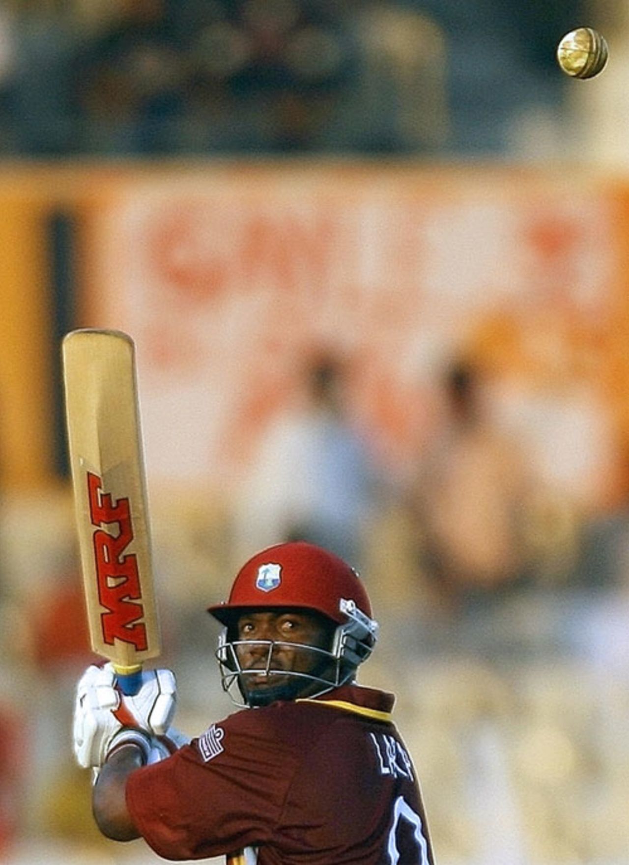 Brian Lara spoons one over the top, Australia v West Indies, 4th match, Mumbai, October 18, 2006