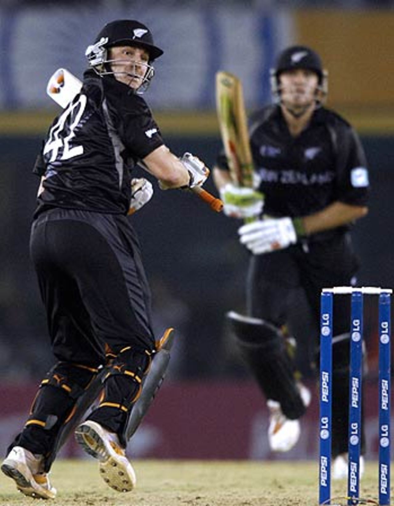 Brendon McCullum fetches a boundary during his quickfire 27 off 13 balls, New Zealand v Pakistan, 8th match, Mohali, Champions Trophy, October 25, 2006