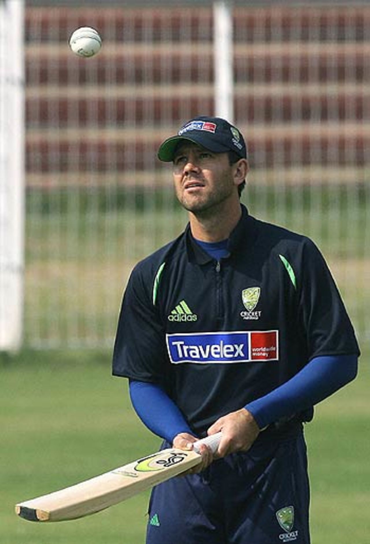 Ricky Ponting may be pondering his form - two runs from two games at 1.00, Chandigarh Cricket Club, Chandigarh, October 26, 2006
