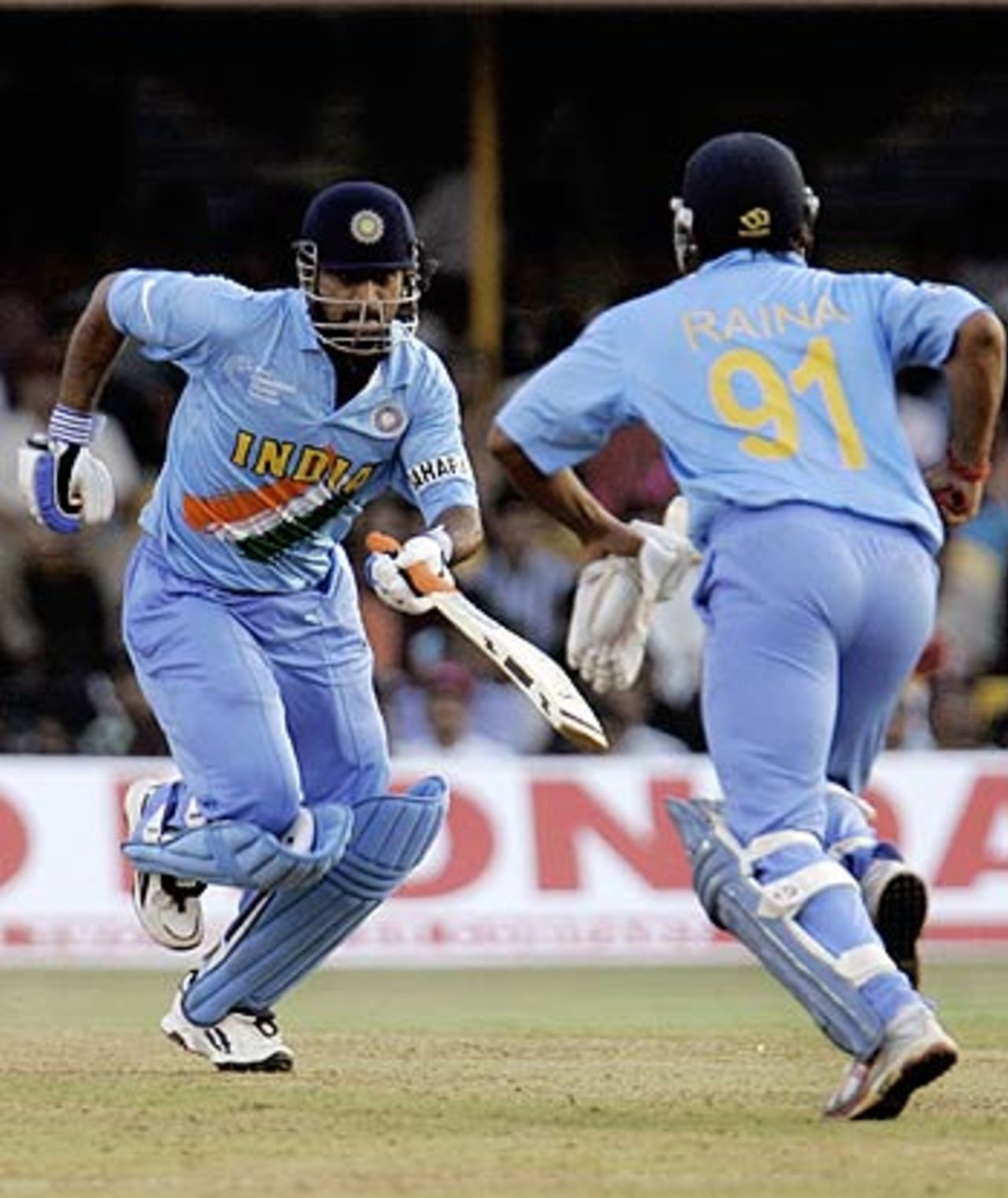 Mahendra Singh Dhoni and Suresh Raina show plenty of urgency, India v West Indies, 9th match, Champions Trophy, Ahmedabad, October 26, 2006