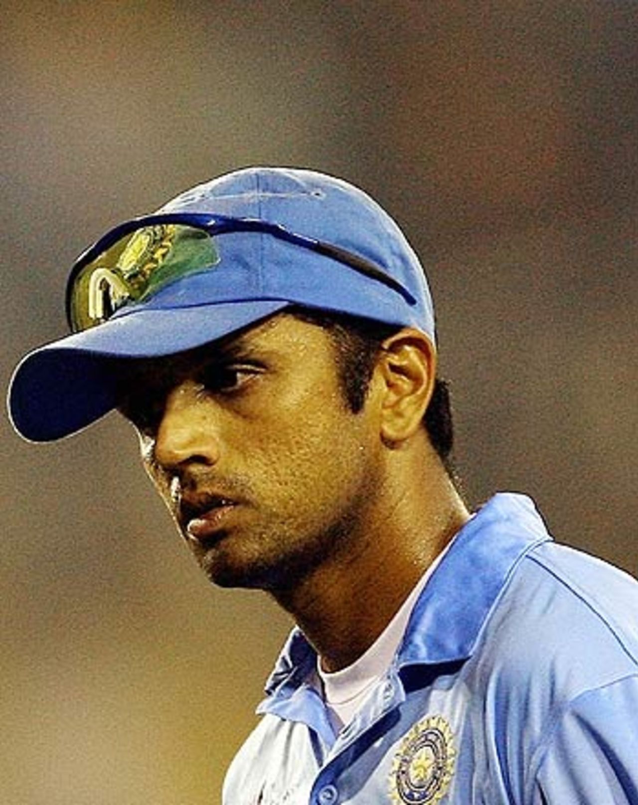 Rahul Dravid walks back after a close defeat, India v West Indies, Champions Trophy, 9th match, Ahmedabad, October 26, 2007