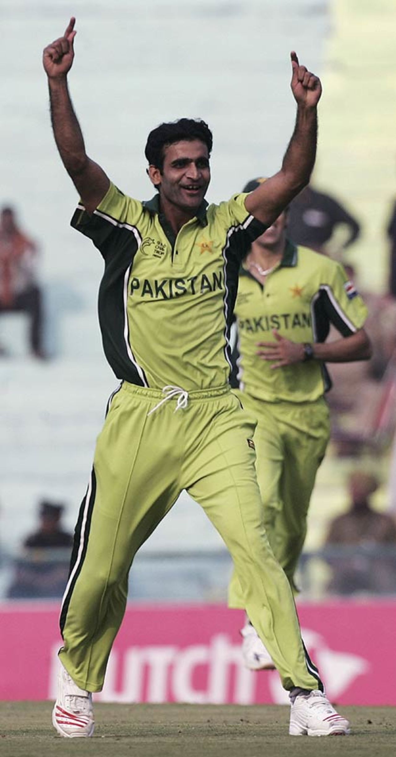 Rao Iftikhar Anjum took 2 for 16 off his first eight overs, Pakistan v South Africa, Champions Trophy, 16th match, Mohali, October 27, 2006
