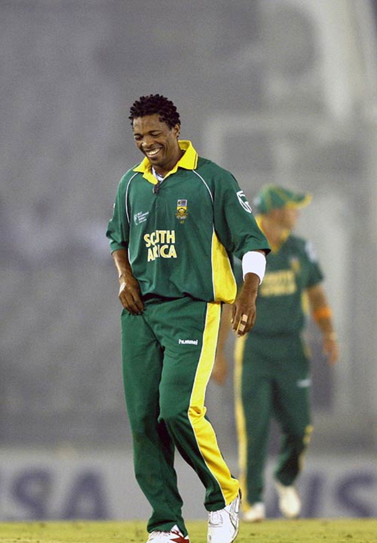 Makhaya Ntini had a productive evening with the ball, Champions Trophy, 16th match, Mohali, October 27, 2006