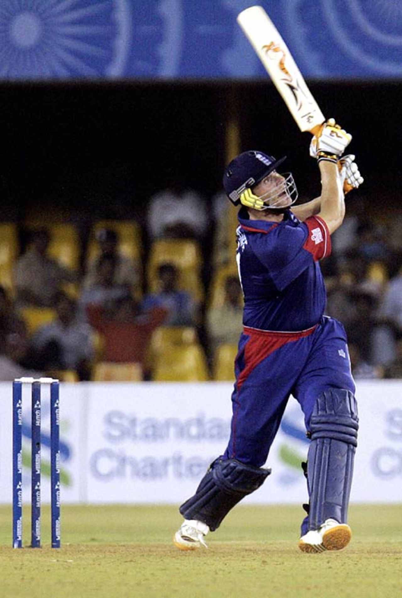 Andrew Flintoff plays a lofted shot, 17th match, Champions Trophy, Ahmedabad, October 28, 2006