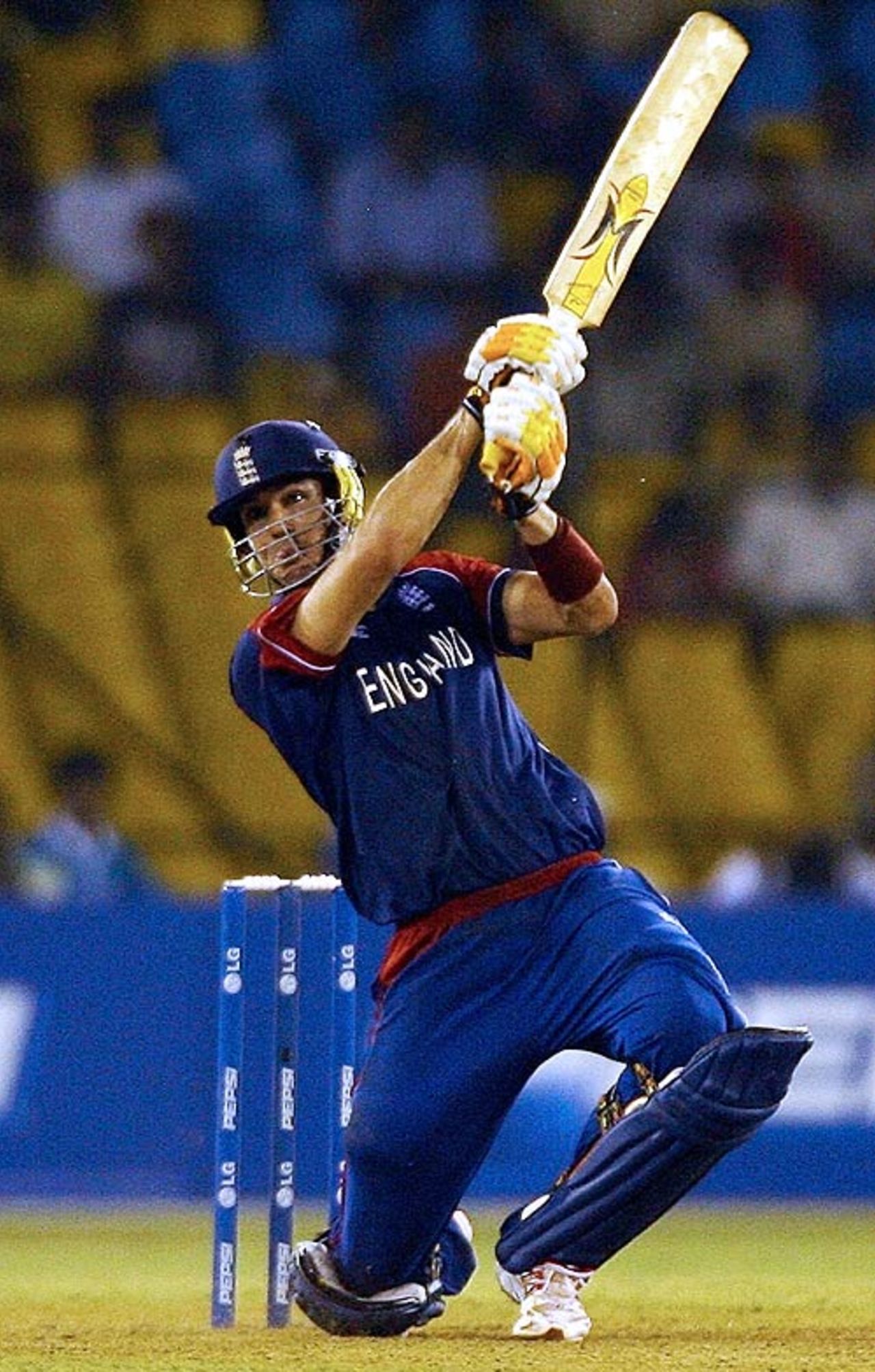 Kevin Pietersen launches one over the off side, 17th match, Champions Trophy, Ahmedabad, October 28, 2006