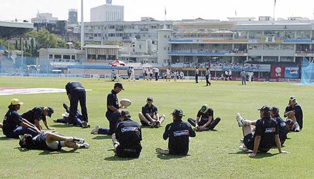 Australia in their last warm-up session before the Champions Trophy final, at Brabourne stadium, Mumbai, November 5, 2006