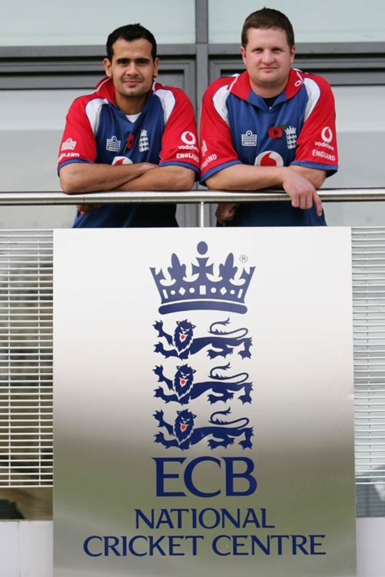 Rob Key and Owais Shah face the media at the National Academy squad press conference, Loughborough, November 8, 2006