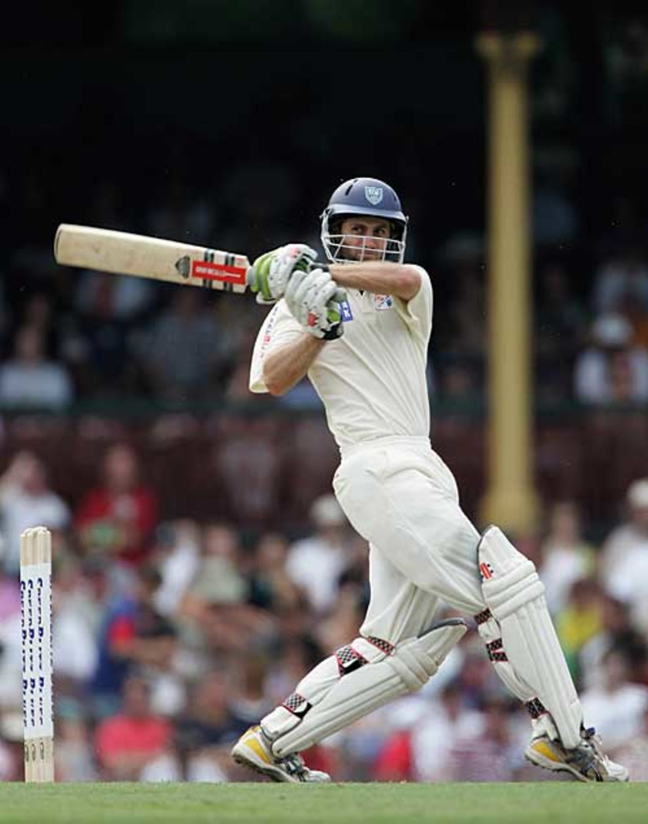 Simon Katich pulls during his 68 as England's bowlers are put to the test, New South Wales v England XI, SCG, November 12, 2006