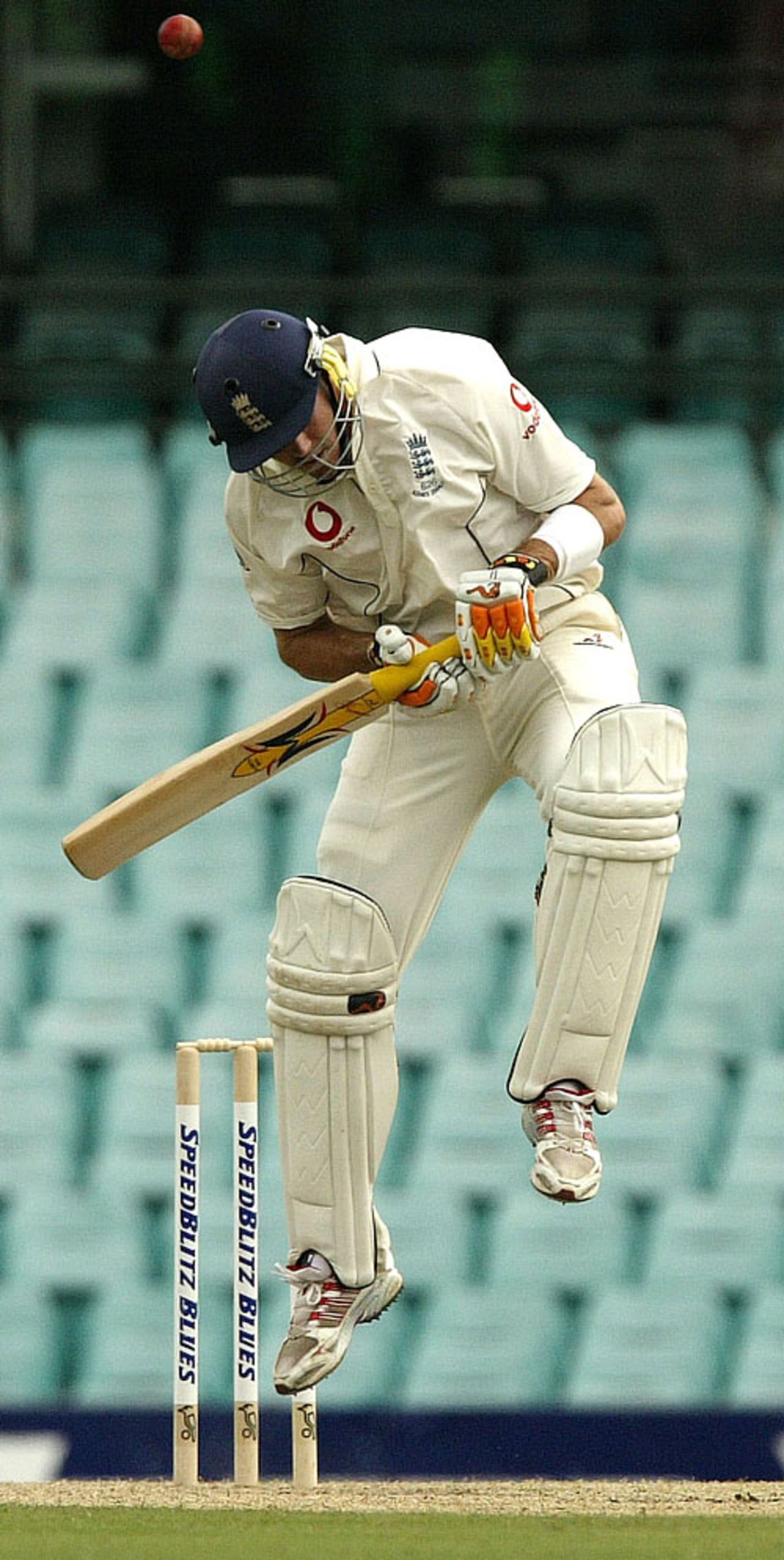 Kevin Pietersen ducks under a bouncer, New South Wales v England, Sydney, November 13, 2006