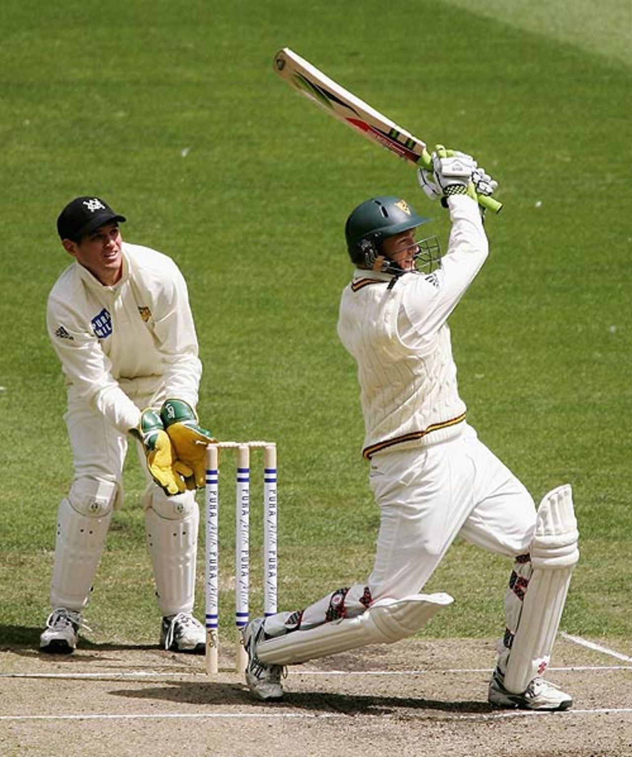 George Bailey swings one to leg during his 101, Victoria v Tasmania, Pura Cup, MCG, November 16, 2006