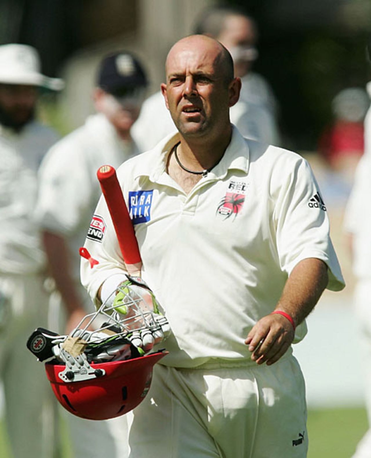 Darren Lehmann departs for 99, South Australia v England XI, 1st day, Adelaide, November 17, 2006