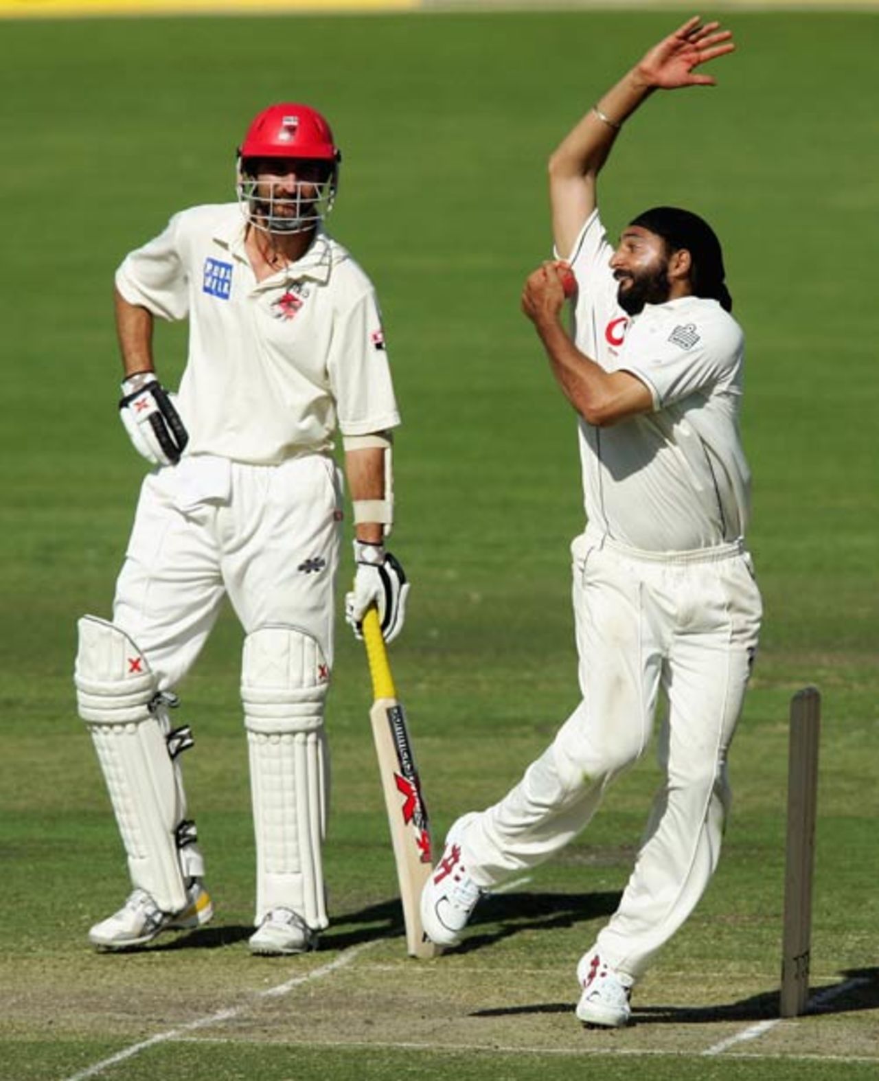 Monty Panesar bowls against South Australia, South Australia v England, Adelaide, November 17