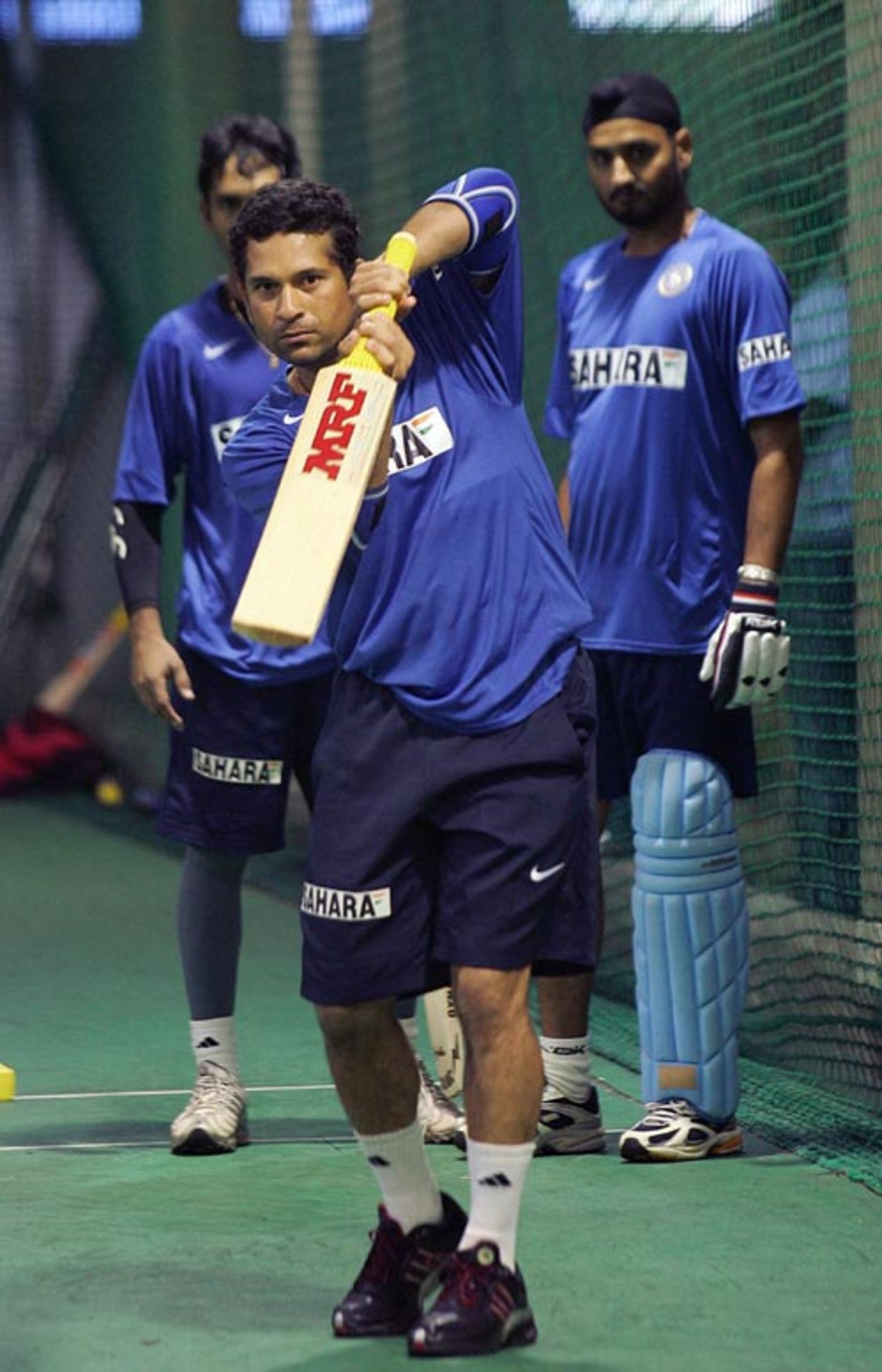 Sachin Tendulkar looks determined in the nets ahead of the first ODI, Johannesburg, November 17, 2006