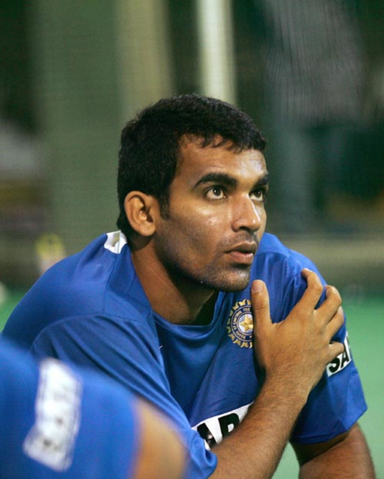 Zaheer Khan listens to instructions in the nets ahead of the first ODI, Johannesburg, November 17, 2006
