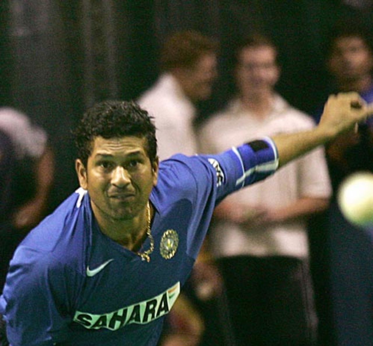 Sachin Tendulkar bowls in the nets ahead of the first ODI, Johannesburg, November 17, 2006