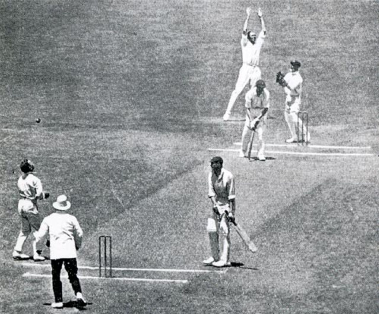 Arthur Gilligan is caught and bowled by Arthur Mailey first ball, Australia v England, 2nd Test, Melbourne  January 8, 1925