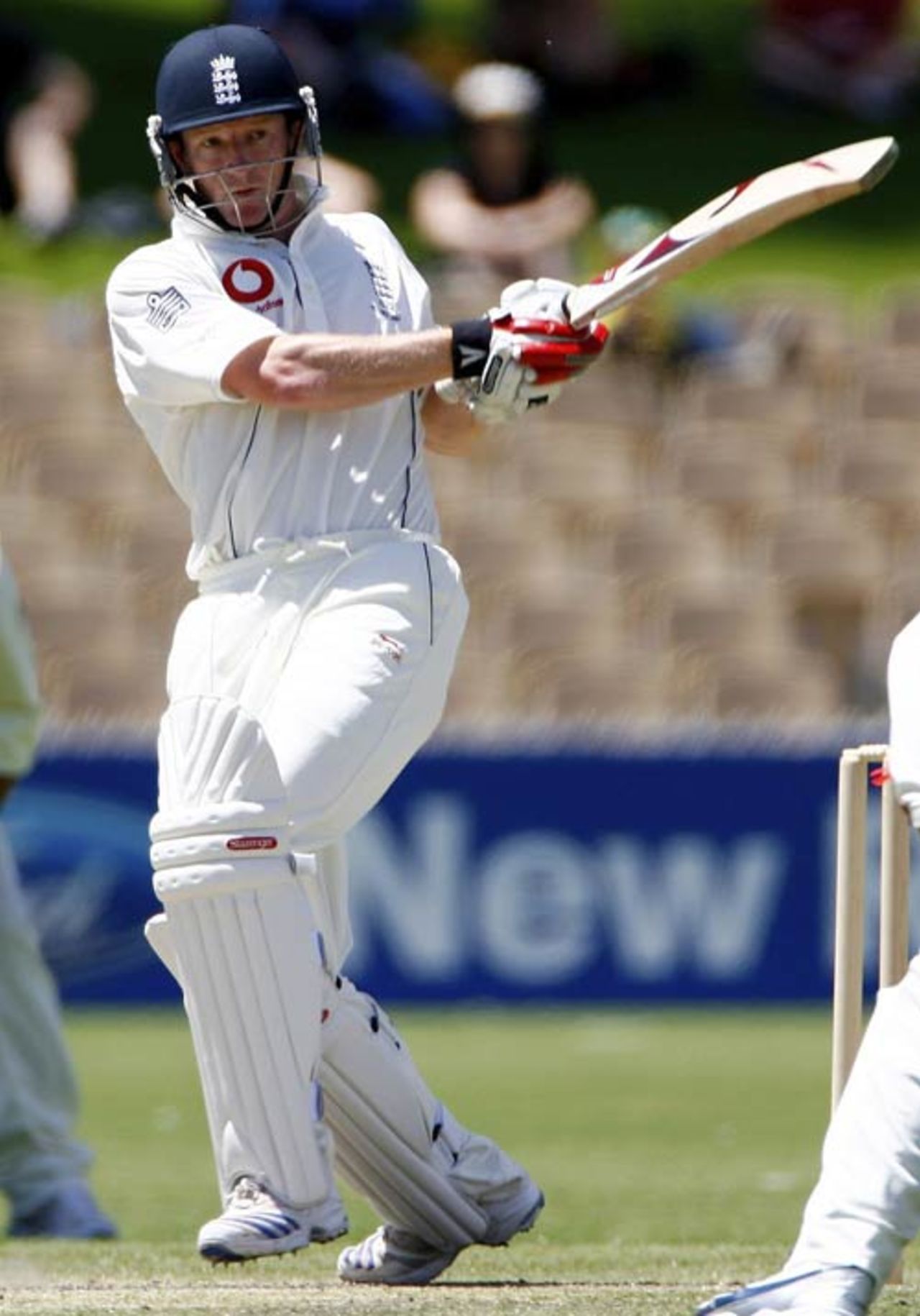 Paul Collingwood pulls one en route to his 80, South Australia v England XI, Adelaide, 2nd day, November 18, 2006