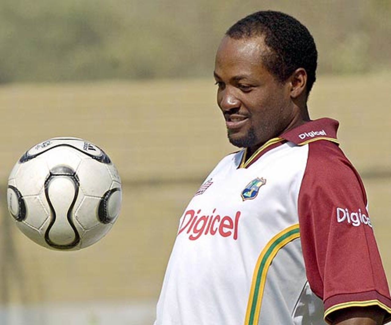 Brian Lara kicks around before the third, Pakistan v West Indies, 3rd Test, Karachi, November 26, 2006