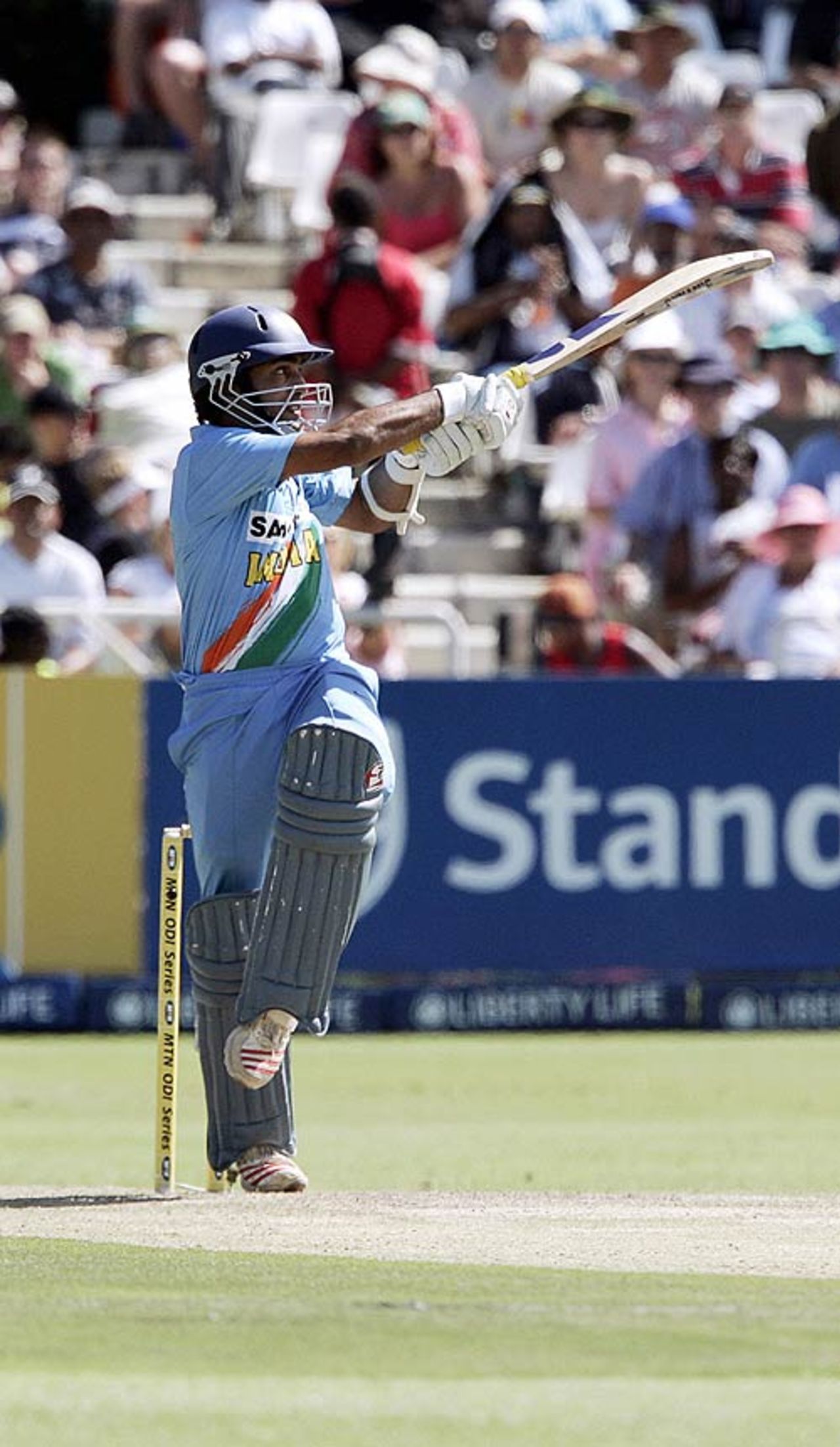 Dinesh Karthik executes a crisp pull for six, South Africa v India, 3rd ODI, Cape Town, November 26, 2006