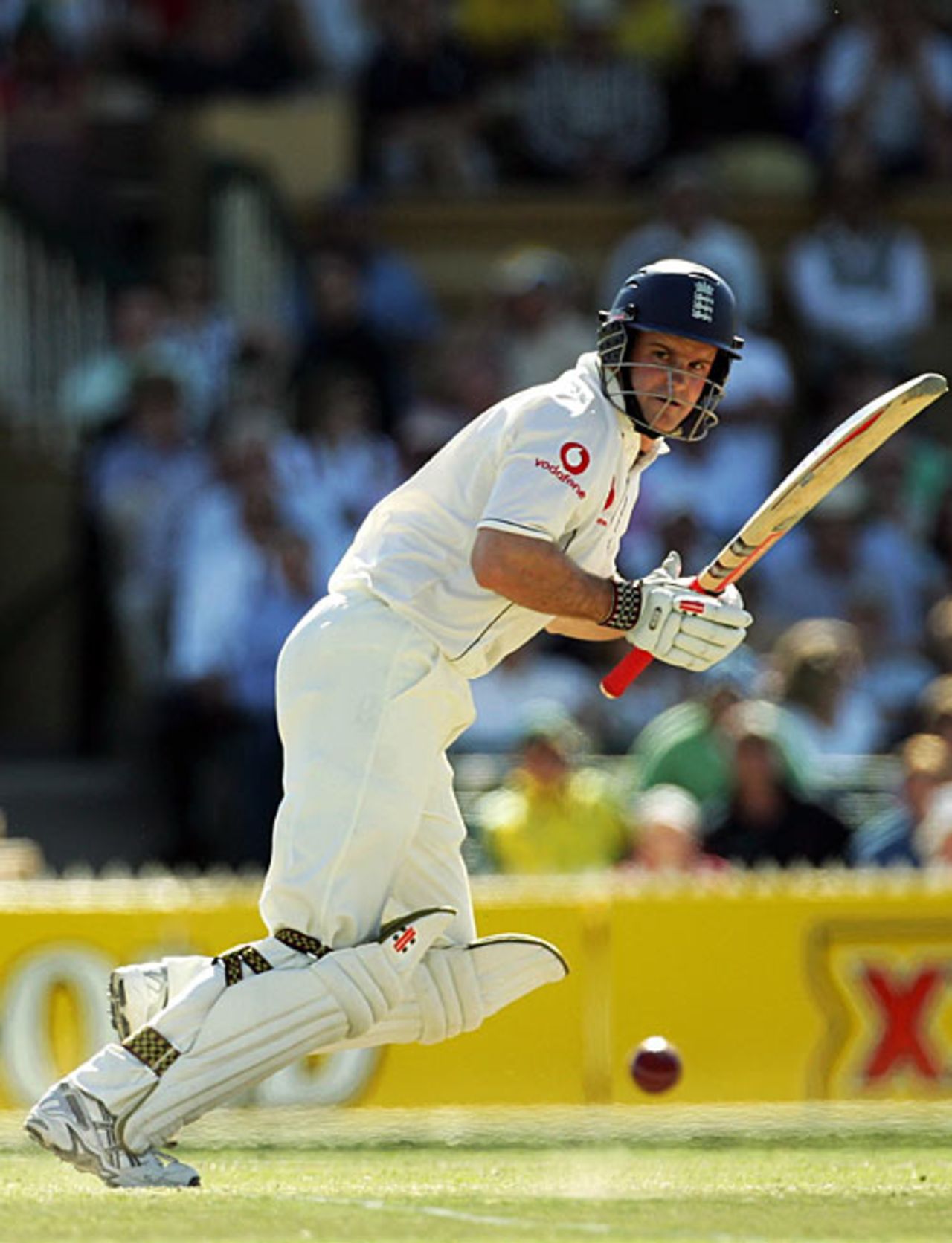Andrew Strauss works one to leg, Australia v England, 2nd Test, Adelaide, December 4, 2006