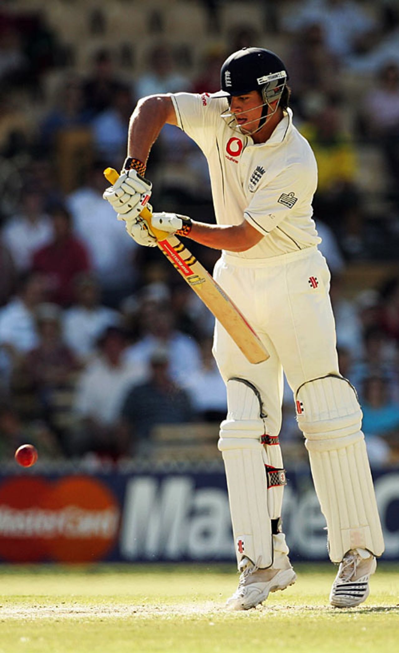 Alastair Cook defends watchfully, Australia v England, 2nd Test, Adelaide, December 4, 2006