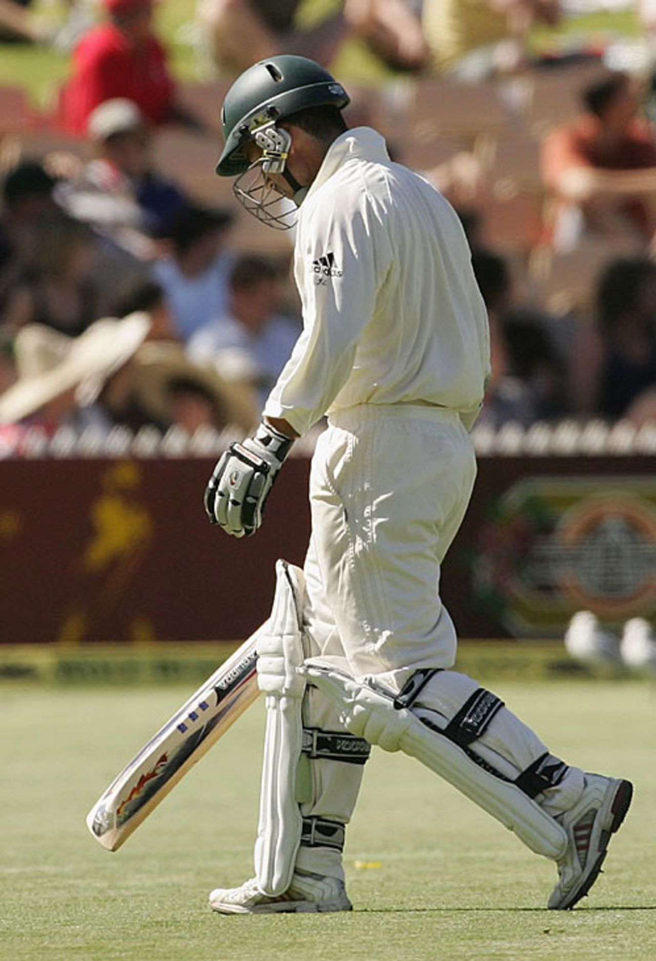 Justin Langer trudges off as Australia lose early wickets, Australia v England, 2nd Test, Adelaide, December 5, 2006