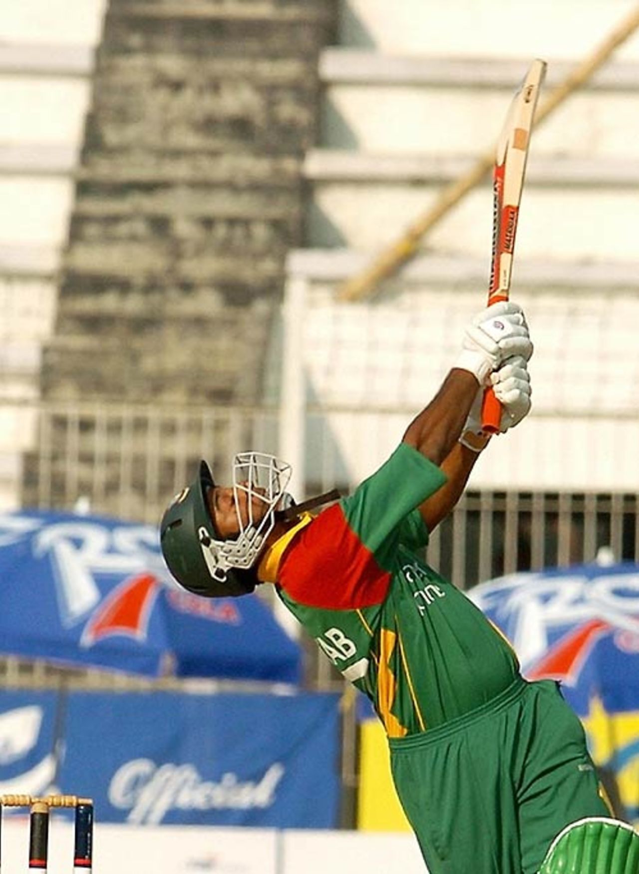 Aftab Ahmed hits out during his brief stay, 3rd ODI: Bangladesh v Zimbabwe, Bogra, December 5, 2006