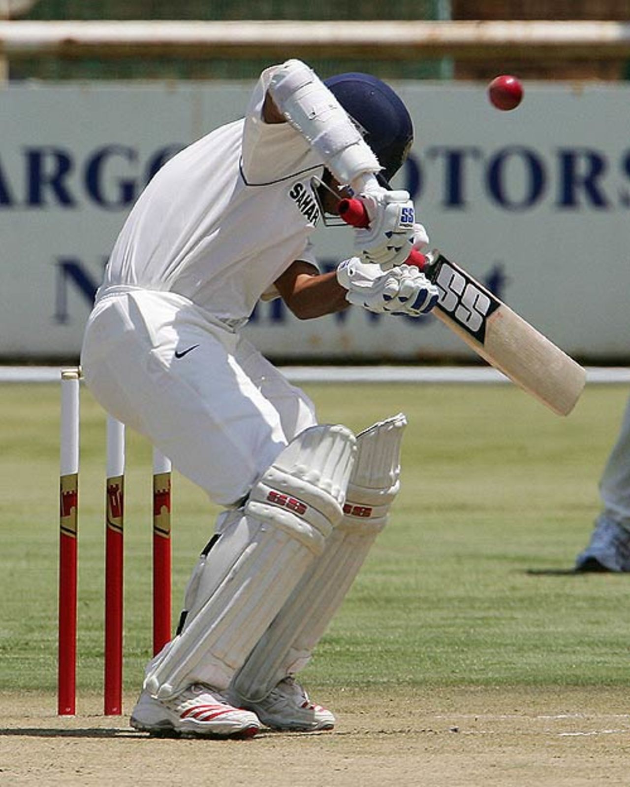 Sourav Ganguly tries to evade a lifter, Rest of South Africa v Indians, Potchefstroom, 1st day, December 7, 2006