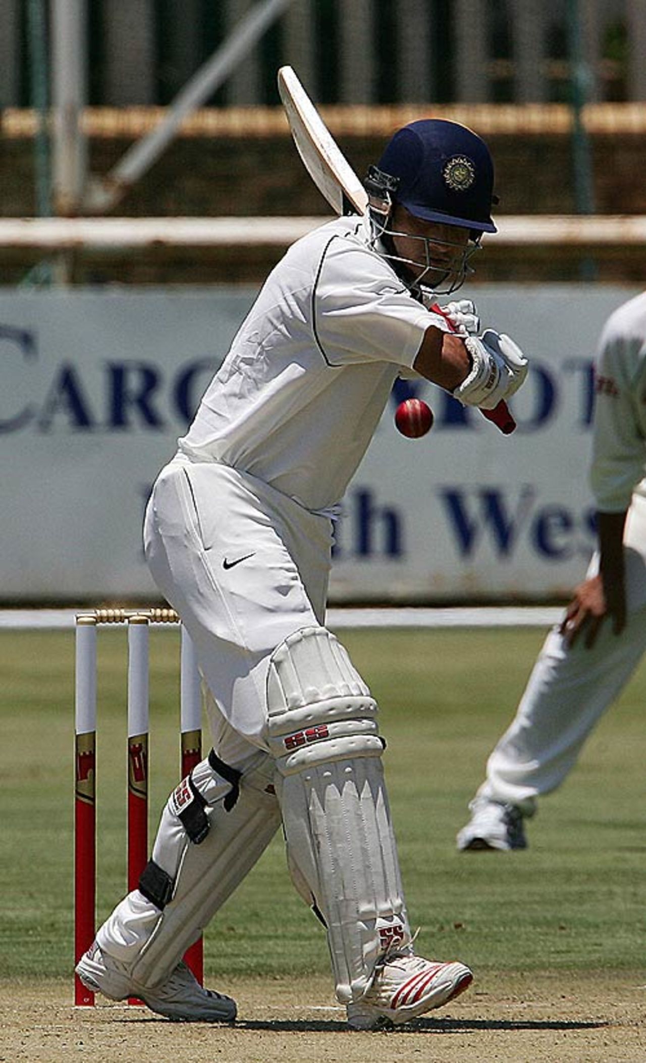 A watchful Sourav Ganguly lets one go, Rest of South Africa v Indians, Potchefstroom, 1st day, December 7, 2006