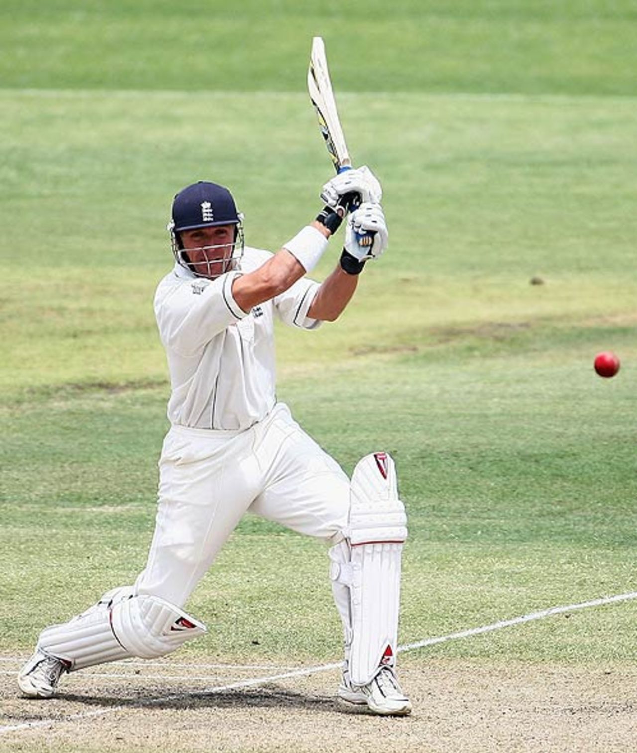 Alec Stewart cover drives during his innings of 69, Cricket Australia Chairman's XI v England XI, Lilac Hill, Perth, December 8, 2006
