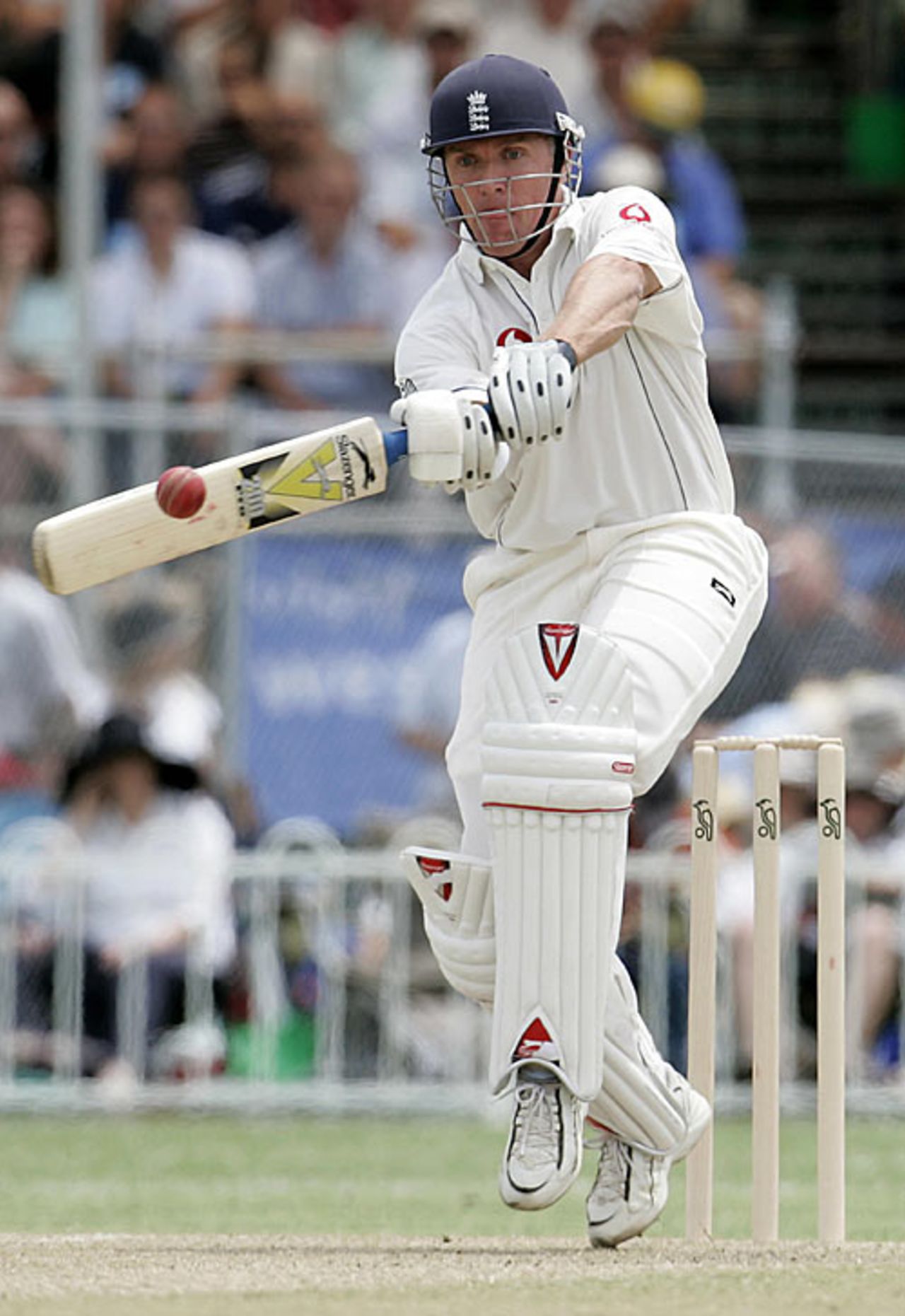 Alec Stewart pulls on the front foot, Cricket Australia Chairman's XI v England XI, Lilac Hill, Perth, December 8, 2006