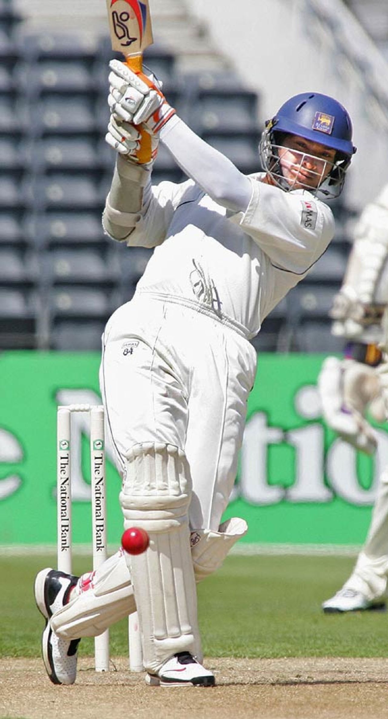 Kumar Sangakkara on the attack, New Zealand v Sri Lanka, 1st Test, Christchurch, 3rd day, December 9, 2006