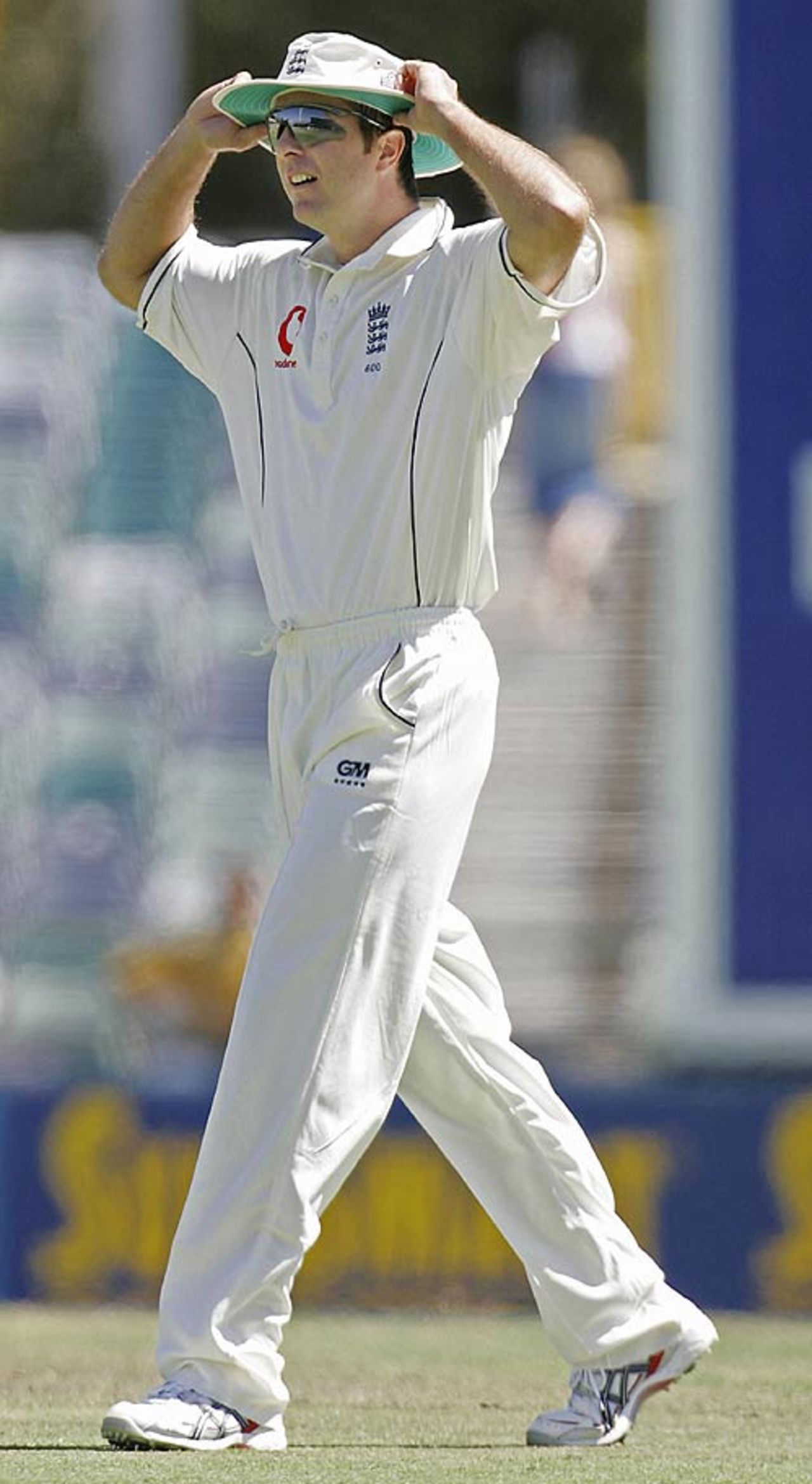 Michael Vaughan fielding during his first match for England since February, Western Australia v England XI, Perth, December 9, 2006