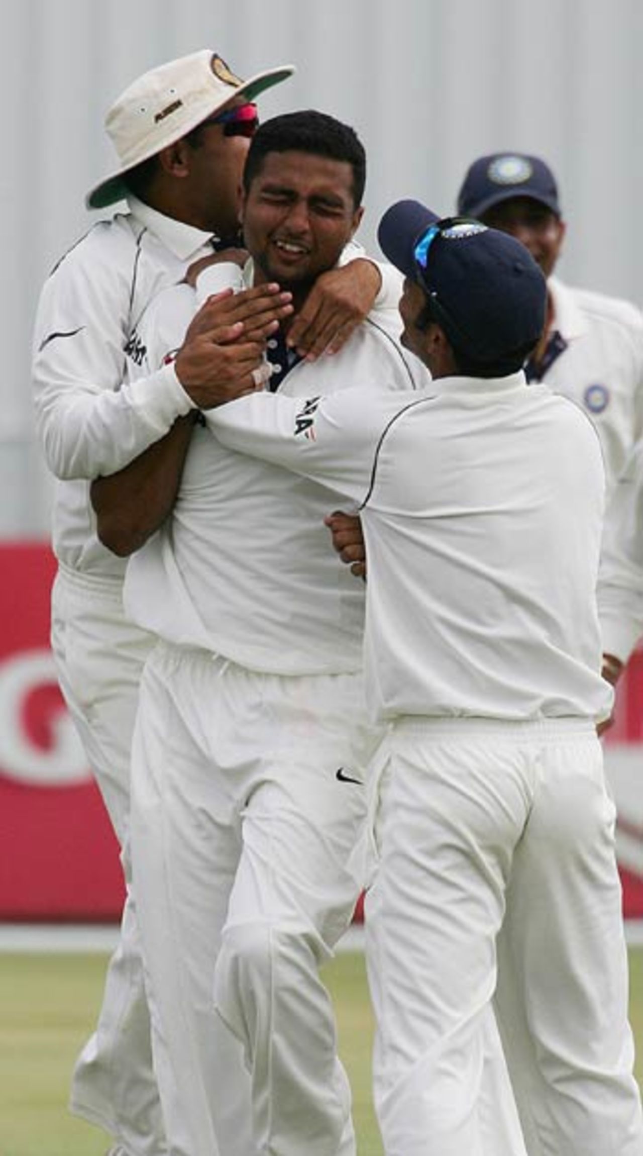 VRV Singh is the toast of the team after he picks up a wicket, Indians v Rest of South Africa, Tour Match, Potchefstroom, December 9, 2006