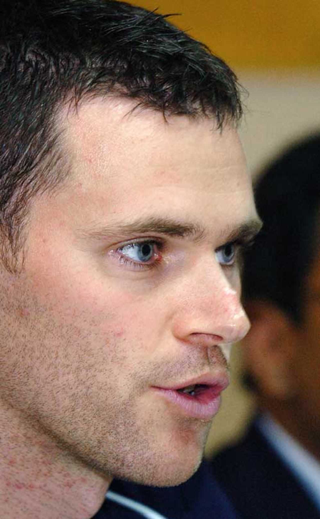 Craig Wright, the Scotland captain, attends his first press conference after arriving in Bangladesh, Dhaka, December 12, 2006
